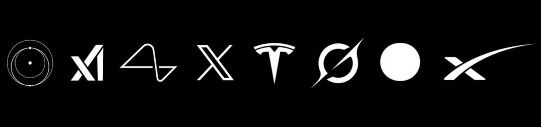 Ecosystem marks: Starlink, xAI, Neuralink, X, Tesla, Grok, Boring Company, SpaceX